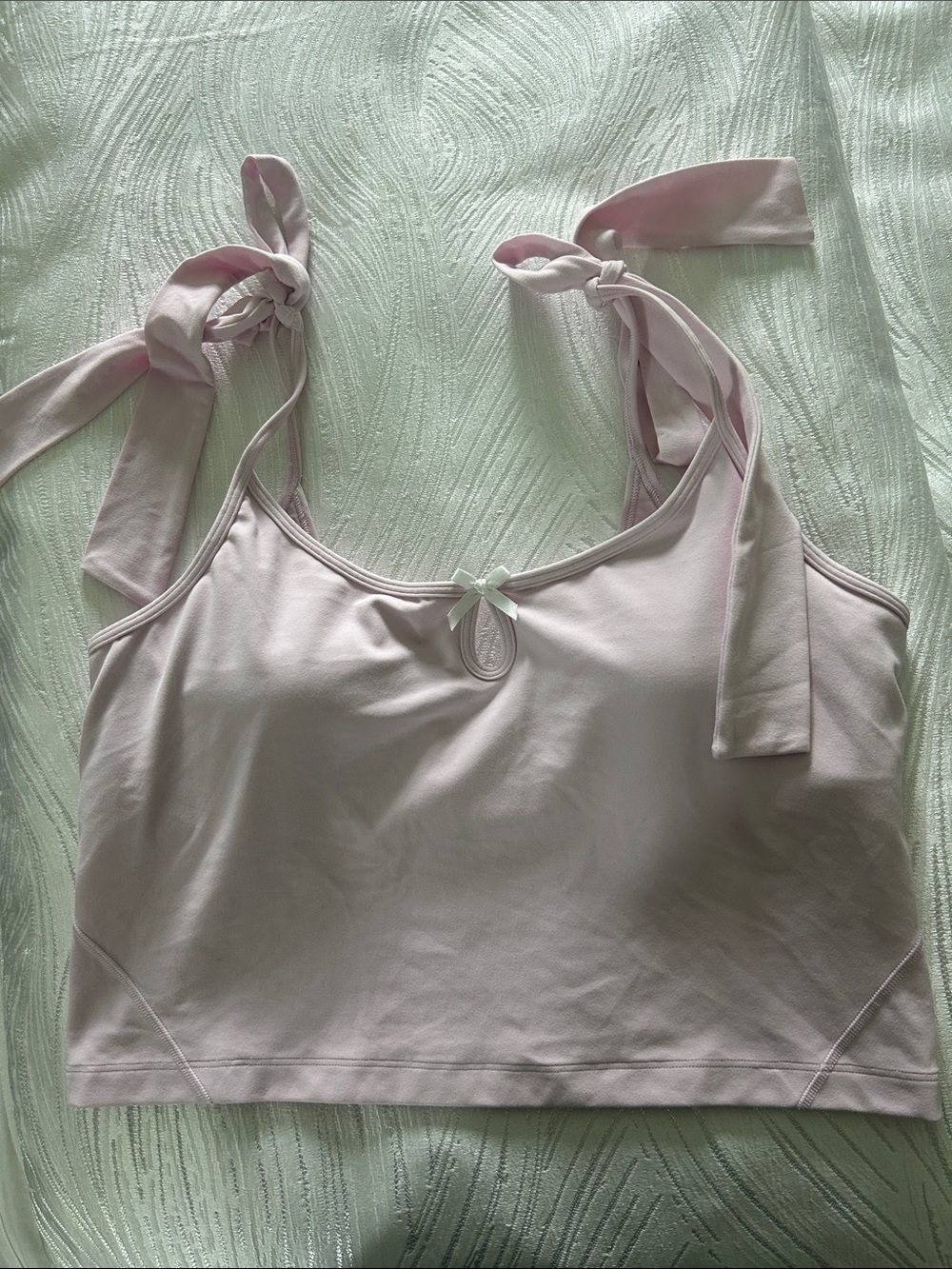 Light Pink Tie-Shoulder Crop Top Lululemon
